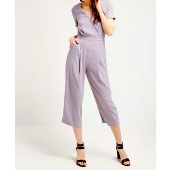 REISS Gray jumpsuit With button back and side pockets - Picture 12 of 12